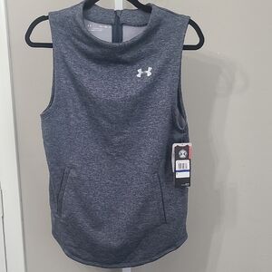 Under Armour Youth Shirt YXL Gray Muscle Tee Sleeveless Performance Top Girls